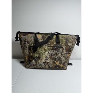 Buc-ees Texas Travel Cooler Bag 24 CANS Bucees Embroidered On Camo Canvas *Notes